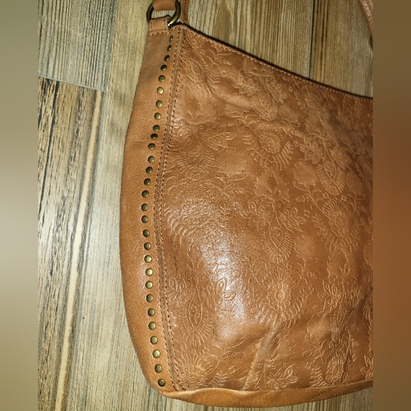 The Sak Handbag Studded Tobacco Floral Embossed - Picture 3 of 11